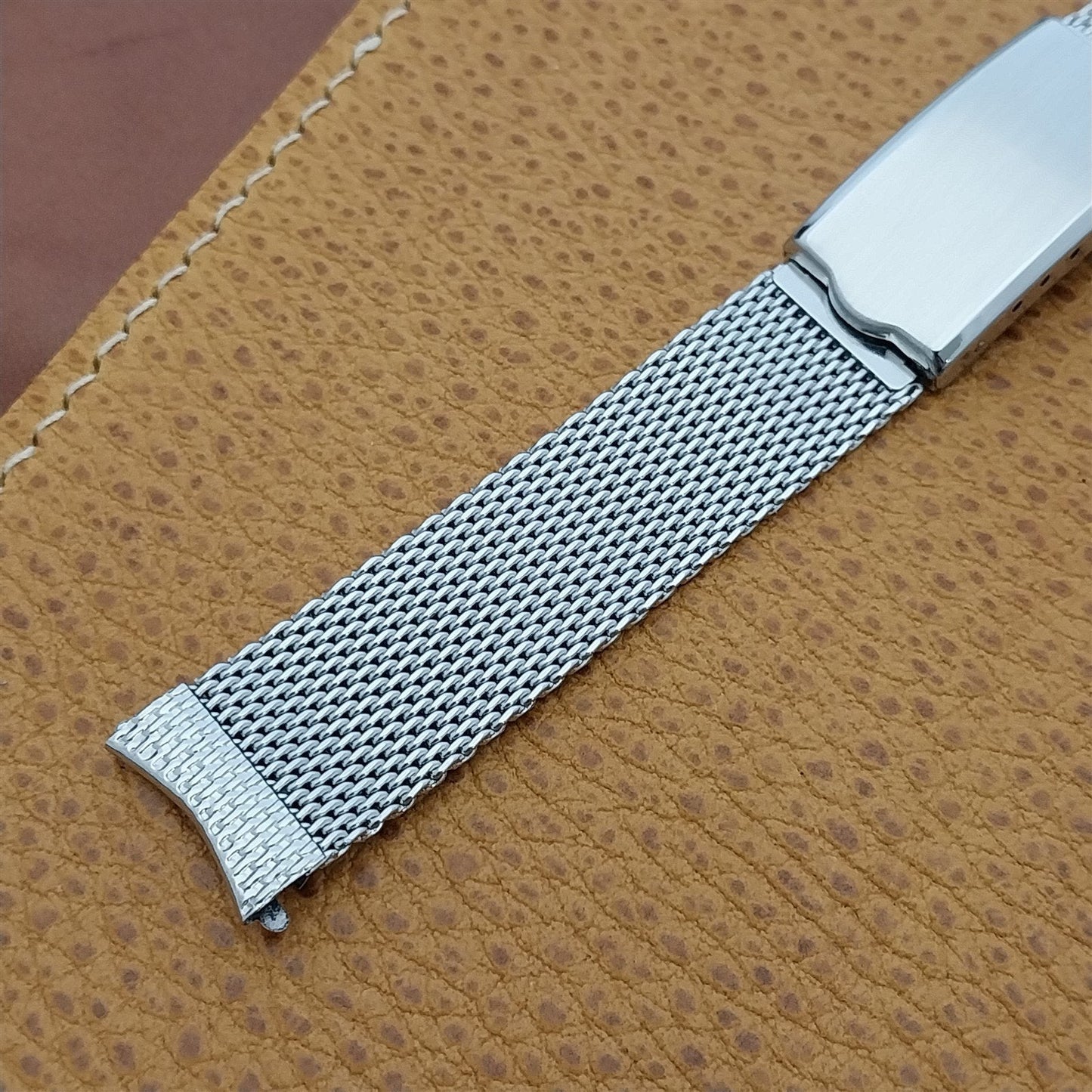 17.2mm Stainless Steel Mesh Long JB Champion USA nos 1960s Vintage Watch Band