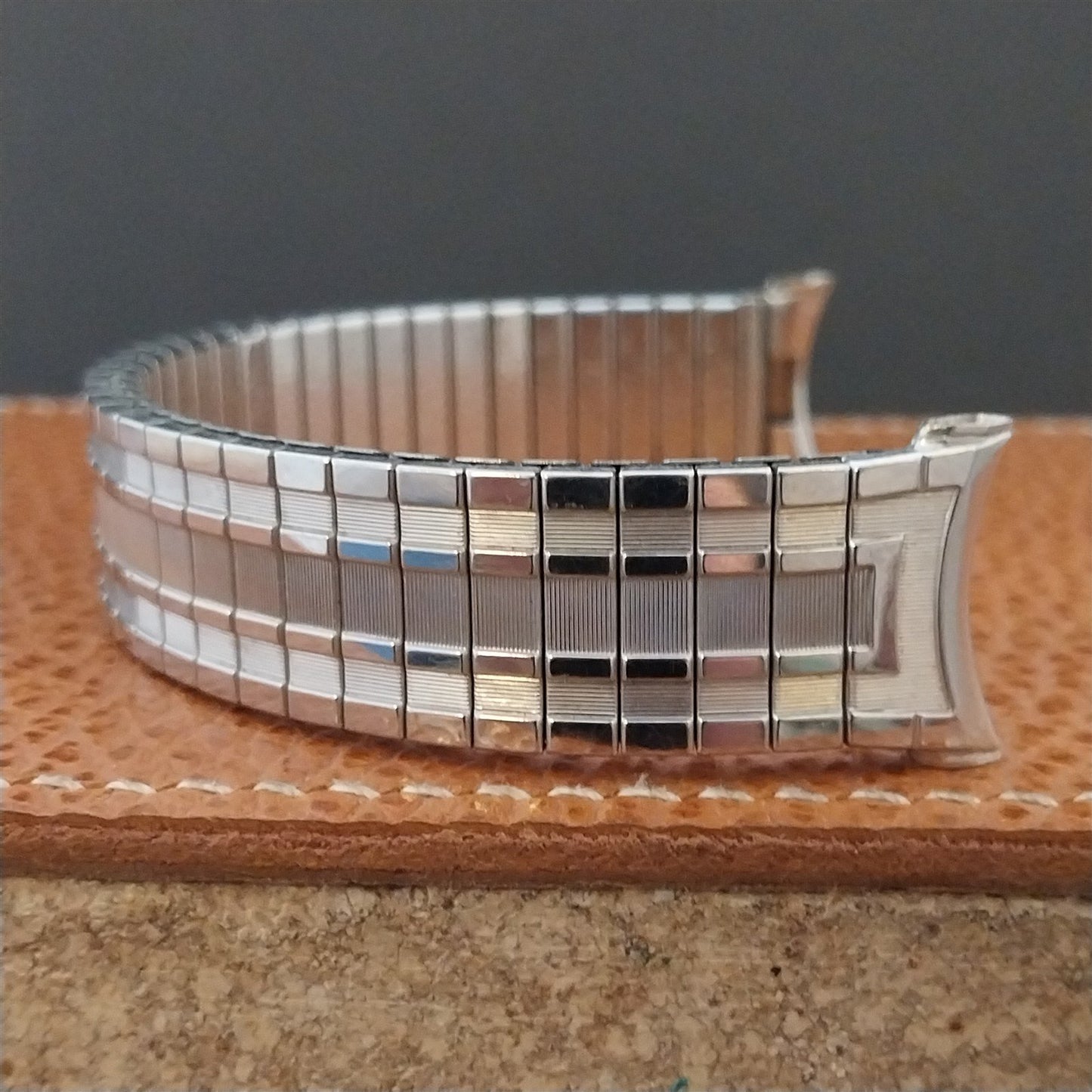 19mm 18mm 1964 Speidel Elegante White Gold-Filled Expansion Vintage Watch Band