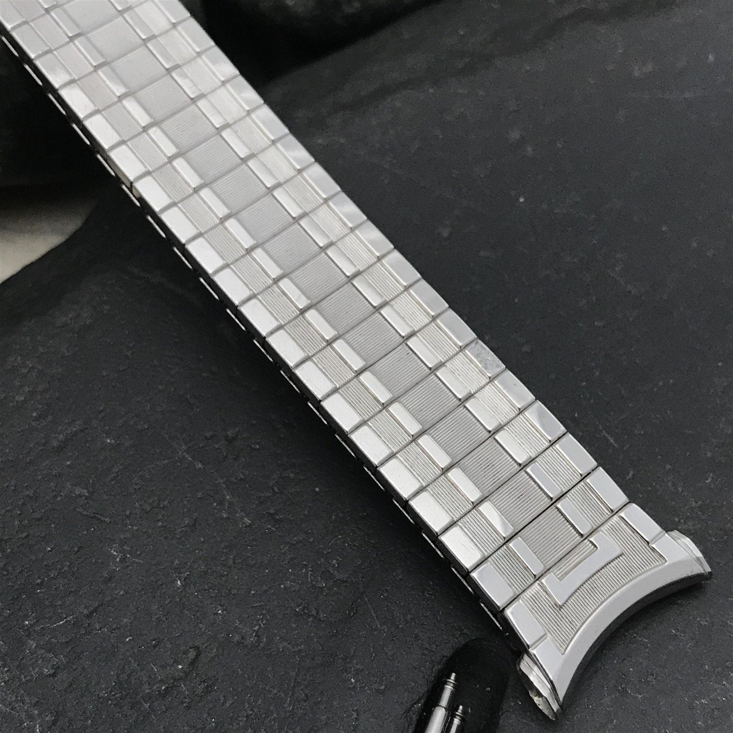 19mm 18mm 1964 Speidel Elegante White Gold-Filled Expansion Vintage Watch Band