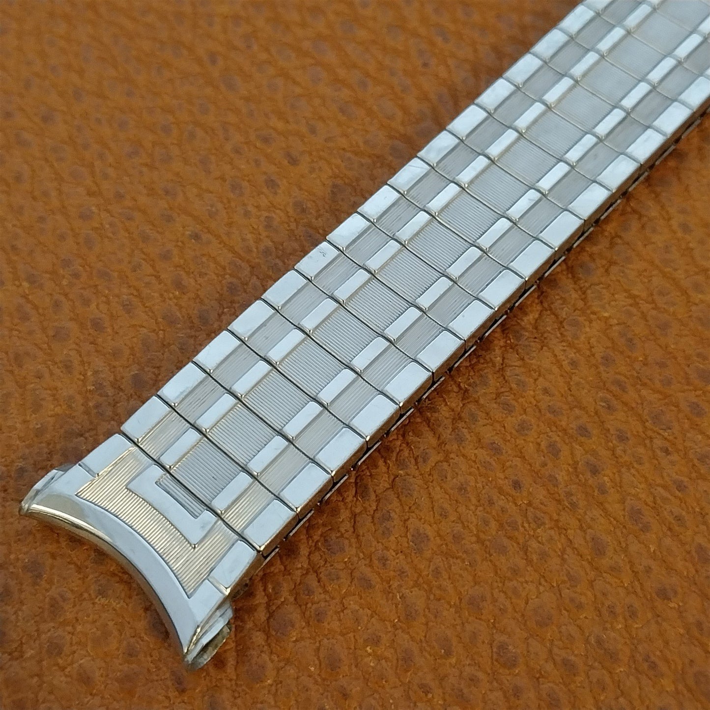 19mm 18mm 1964 Speidel Elegante White Gold-Filled Expansion Vintage Watch Band