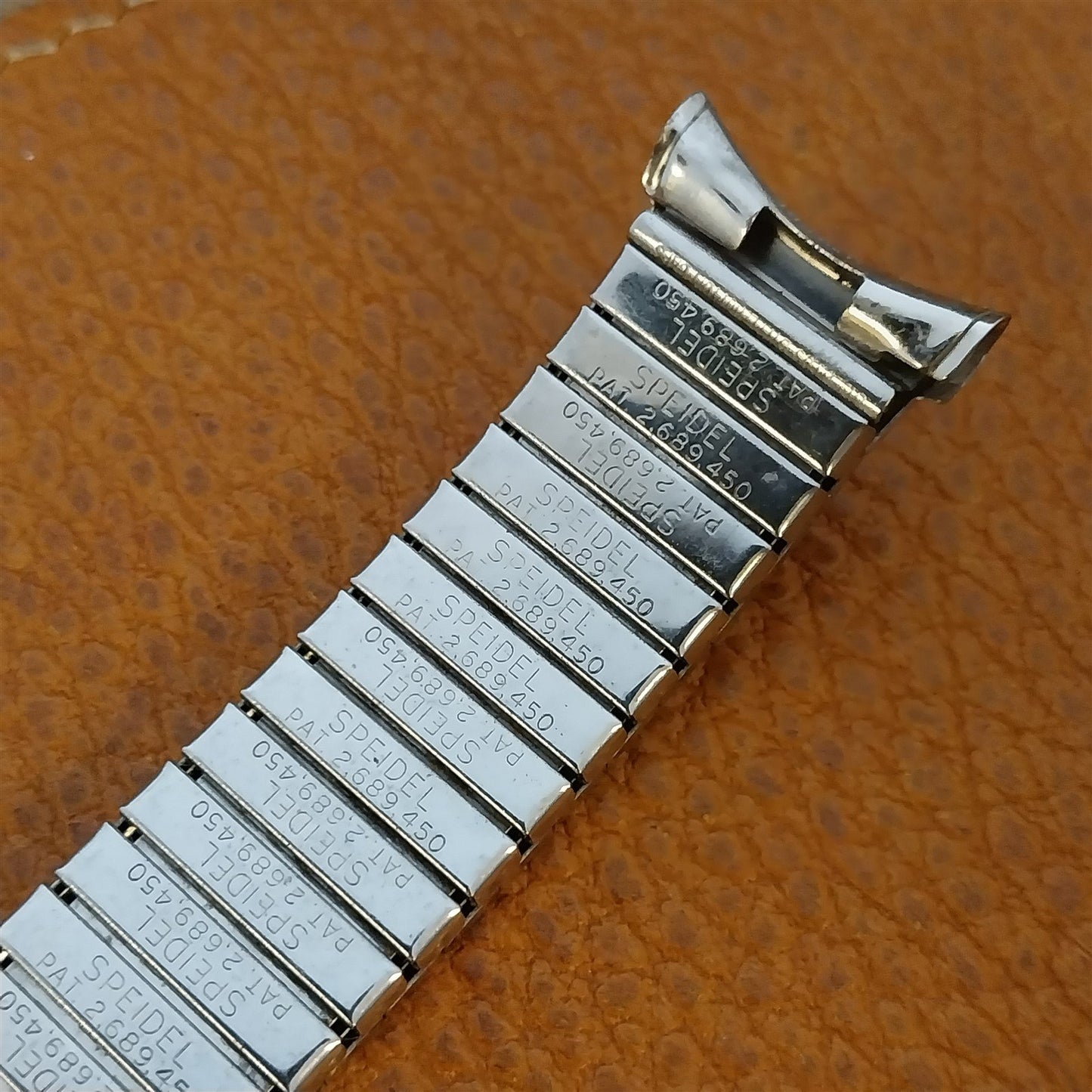 19mm 18mm 1964 Speidel Elegante White Gold-Filled Expansion Vintage Watch Band