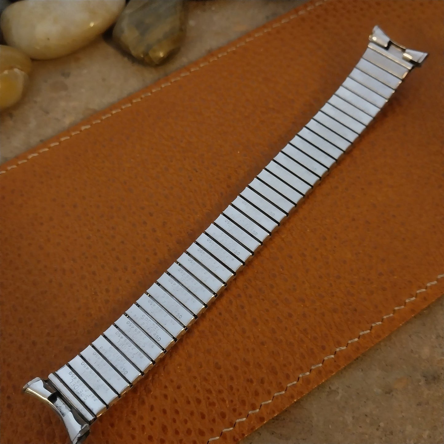 19mm 18mm 1964 Speidel Elegante White Gold-Filled Expansion Vintage Watch Band