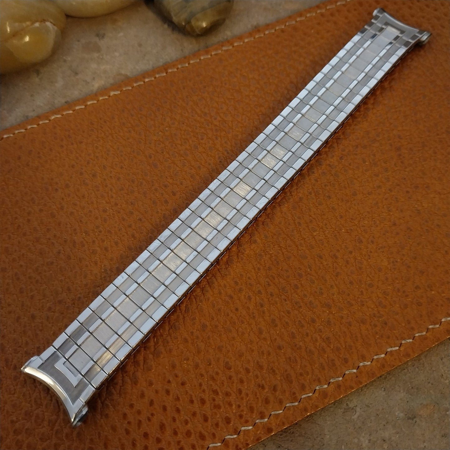 19mm 18mm 1964 Speidel Elegante White Gold-Filled Expansion Vintage Watch Band