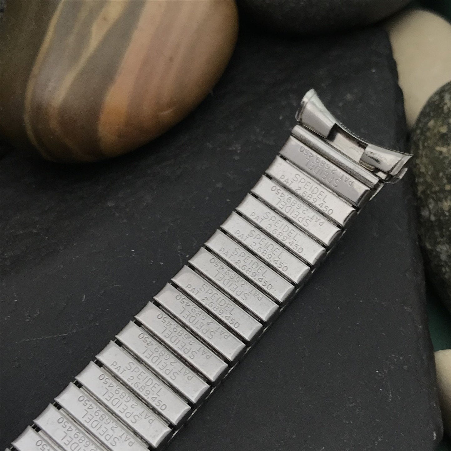 19mm 18mm 1964 Speidel Elegante White Gold-Filled Expansion Vintage Watch Band