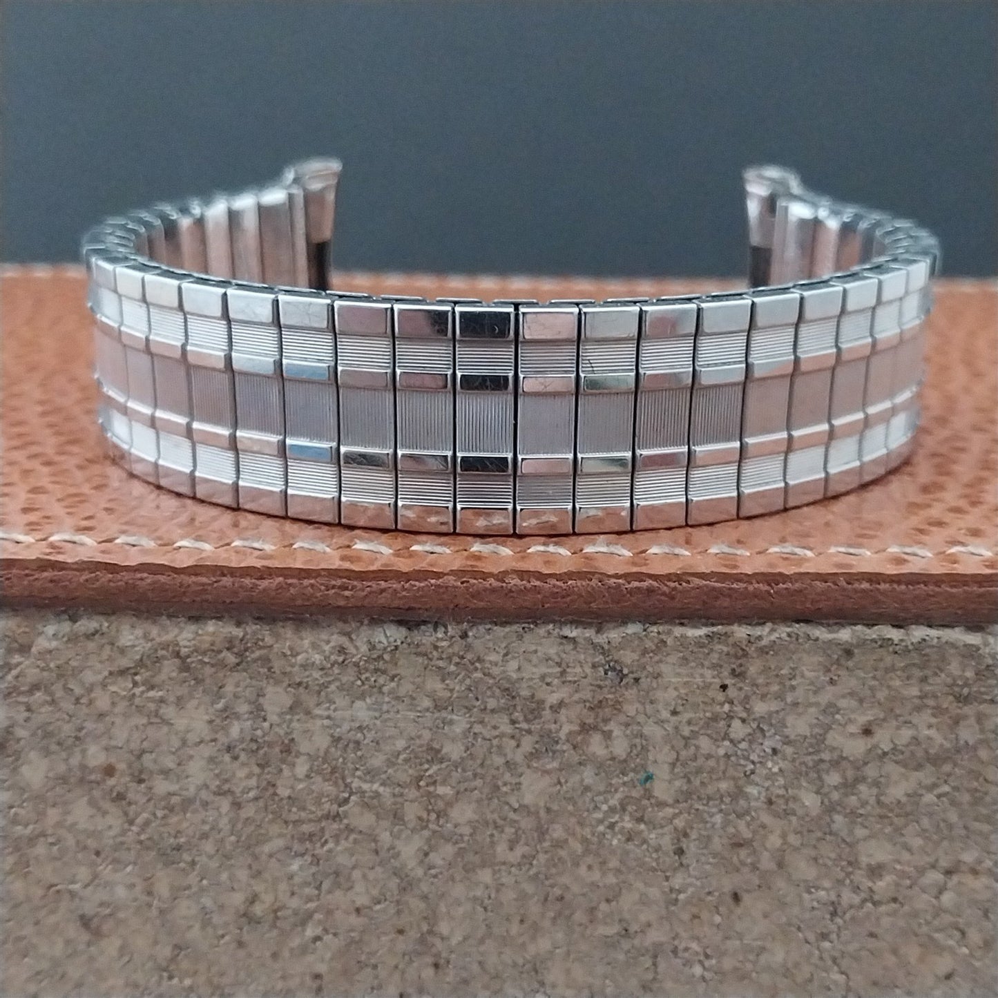 19mm 18mm 1964 Speidel Elegante White Gold-Filled Expansion Vintage Watch Band