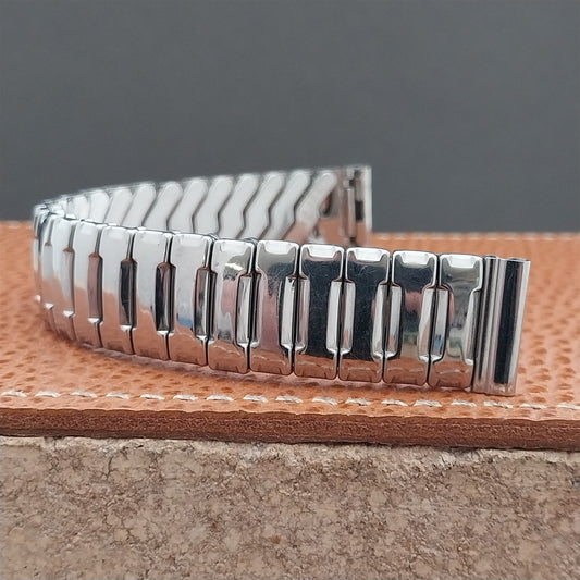 Vintage 5/8" Crown USA 1950s Stainless Steel Unused Classic Stretch Watch Band