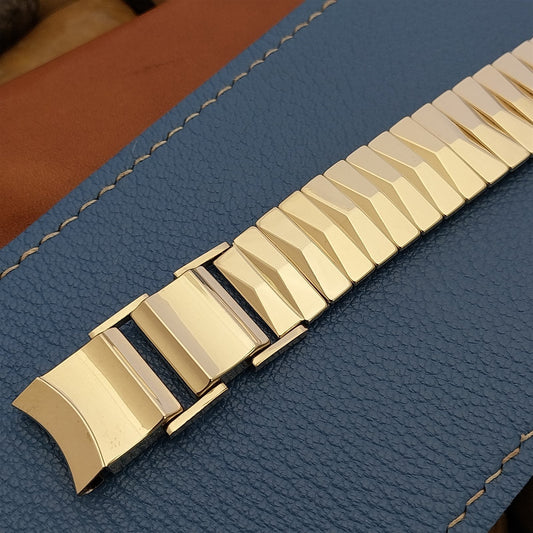 Vintage 1955 Mid-Century Modern Flex-Let Classic Unused Gold Filled Watch Band