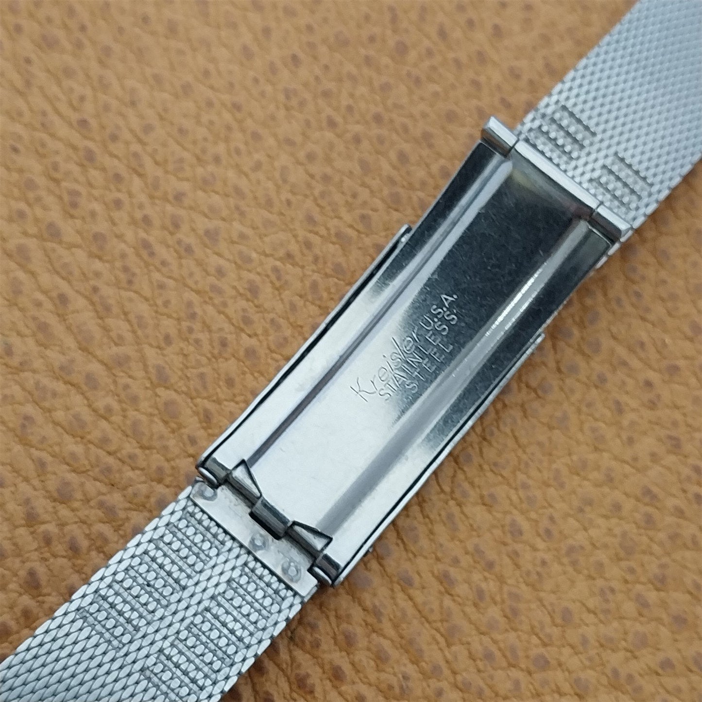 19mm Stainless Steel Mesh Kreisler USA nos 1960s Vintage Watch Band