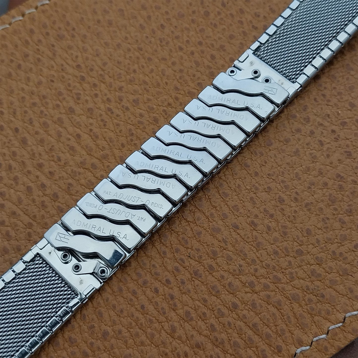 Vintage 17.2mm Classic Stainless Steel Admiral USA Unused 1960s nos Watch Band