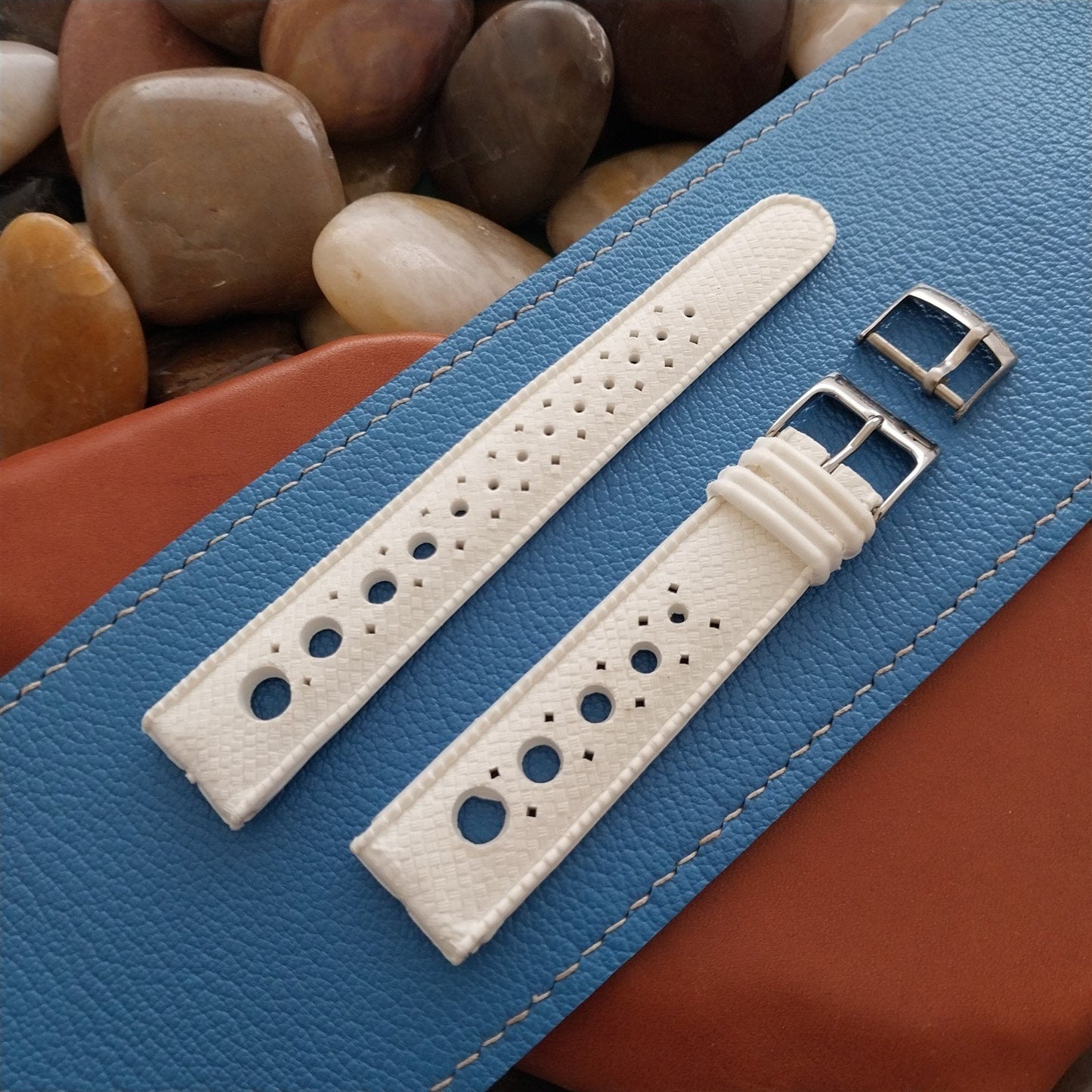 19mm Perforated Dive Rally Strap nos Skindiver Unused 1960s Vintage Watch Band