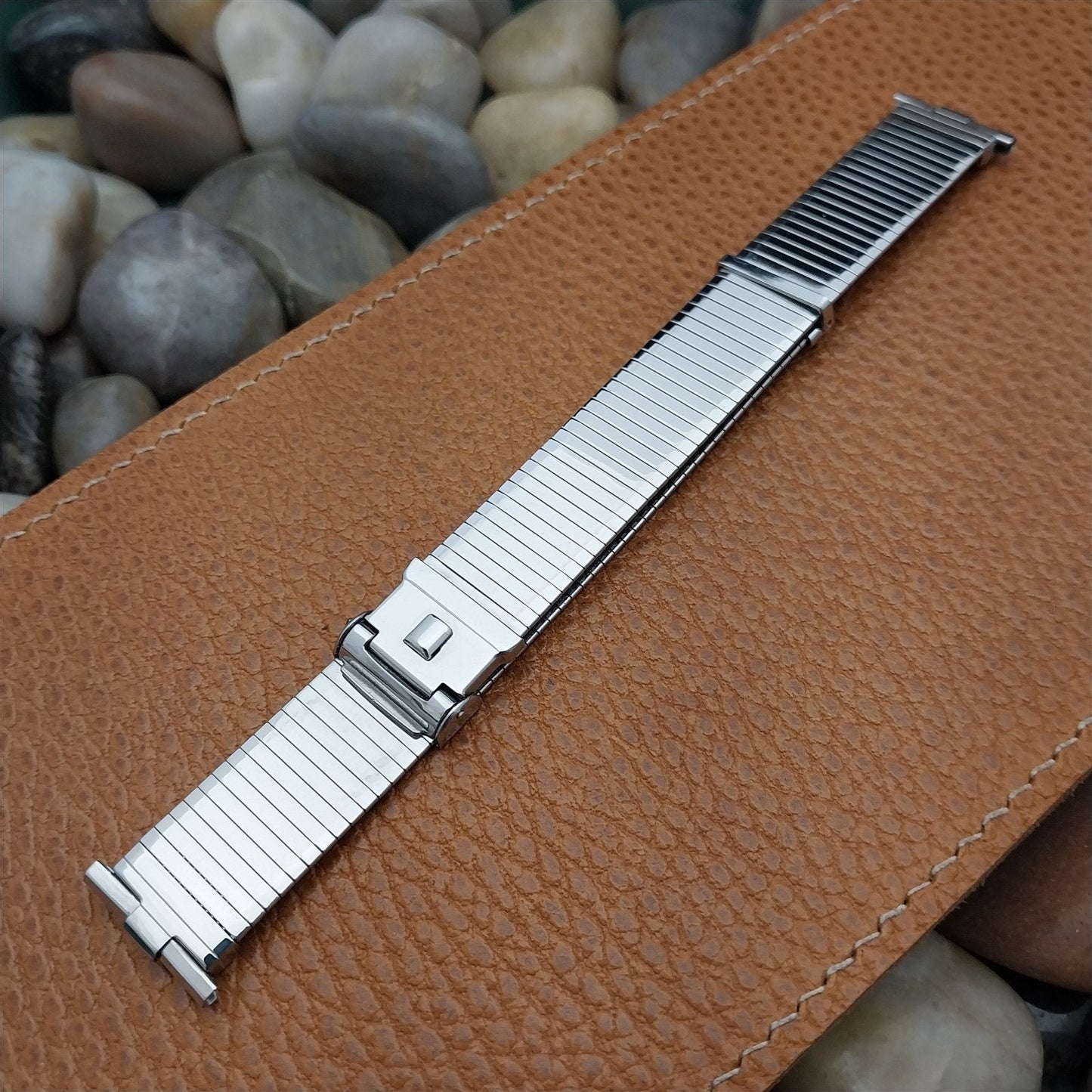 Vintage 19mm 18mm JB Champion Stainless Steel Komfit 1960s Unused Watch Band