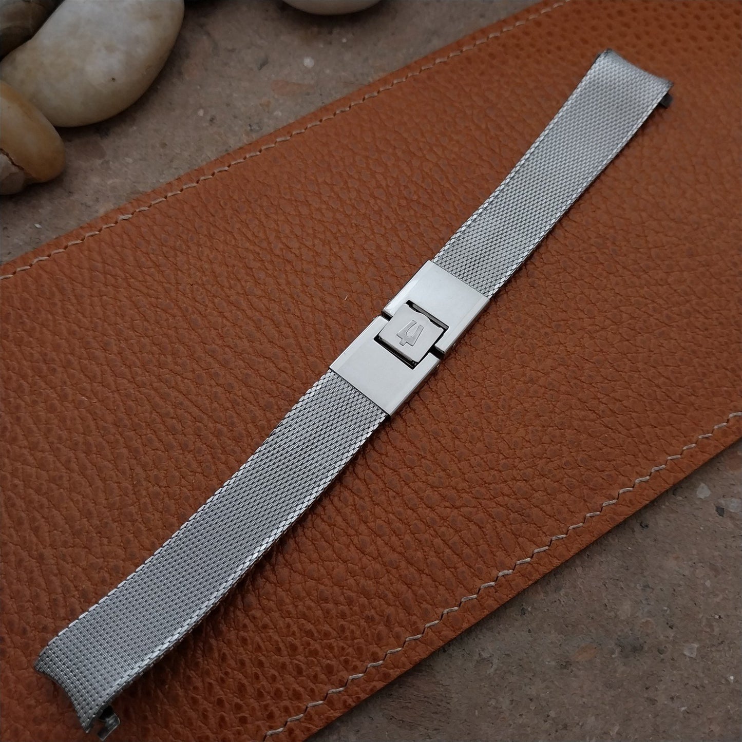 17.2mm Accutron Stainless Steel Mesh Kreisler nos 1960s Vintage Watch Band