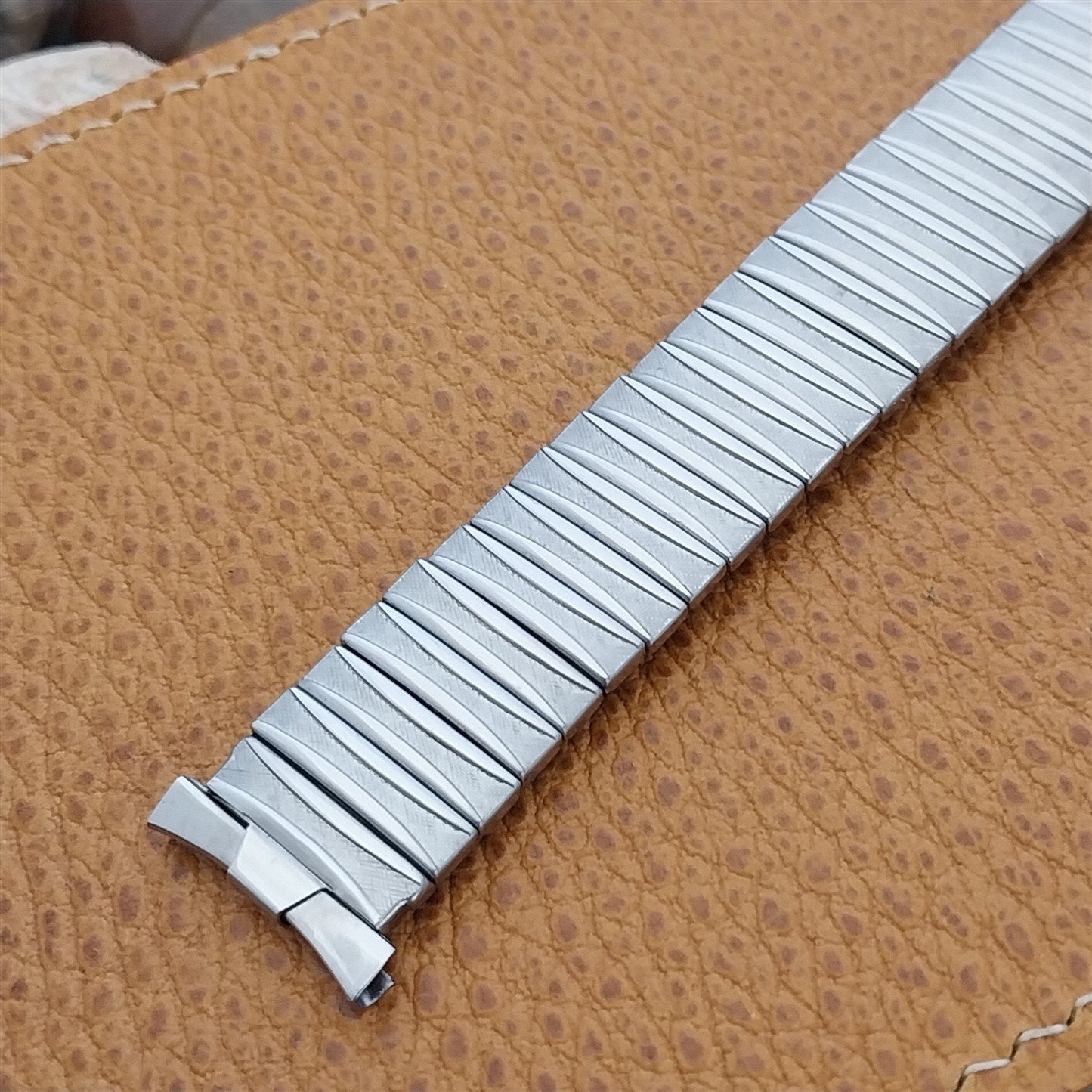 16mm 18mm 19mm 1950s USA Made Stainless Steel Foster New Old Vintage Watch Band