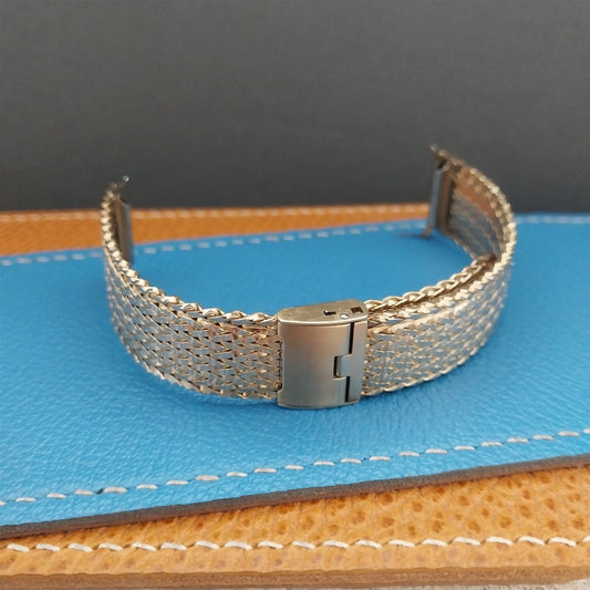 17.2mm 11/16 Classic Gemex USA 10k Gold-Filled Mesh 1960s Vintage Watch Band