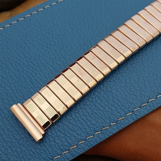 Vintage 16mm 18mm 19mm Rose Gold-Filled 1950s Watch Band Crown USA