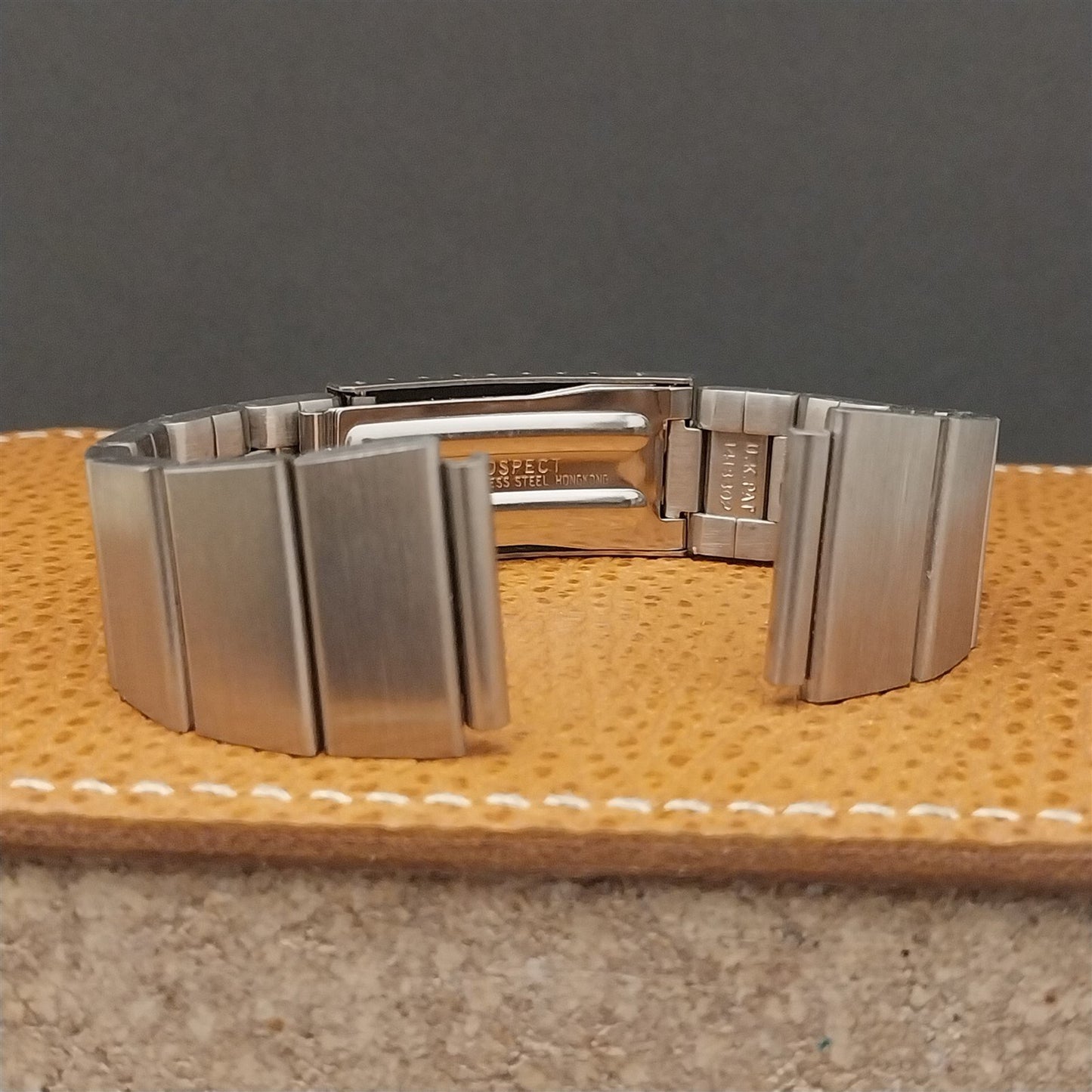 Microsonic LED 19mm Stainless Steel nos Prospect Unused 1970s Vintage Watch Band