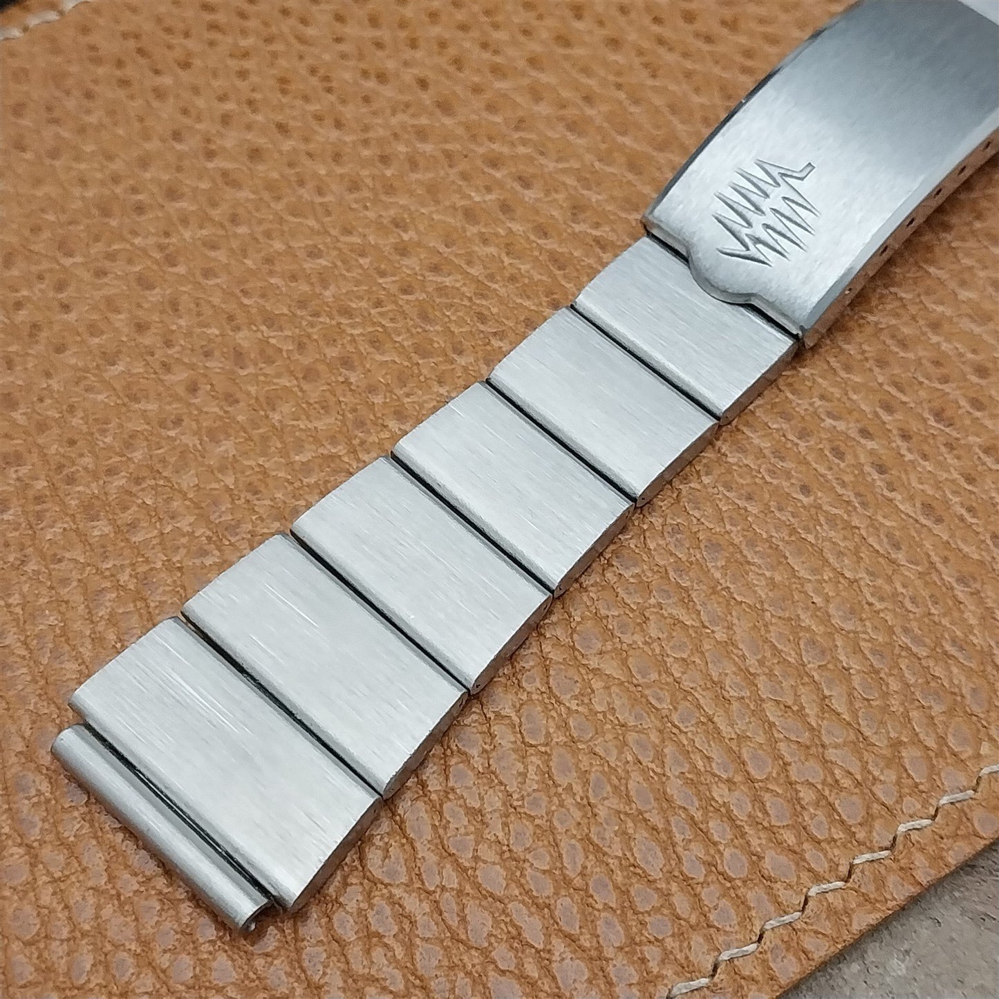 Microsonic LED 19mm Stainless Steel nos Prospect Unused 1970s Vintage Watch Band