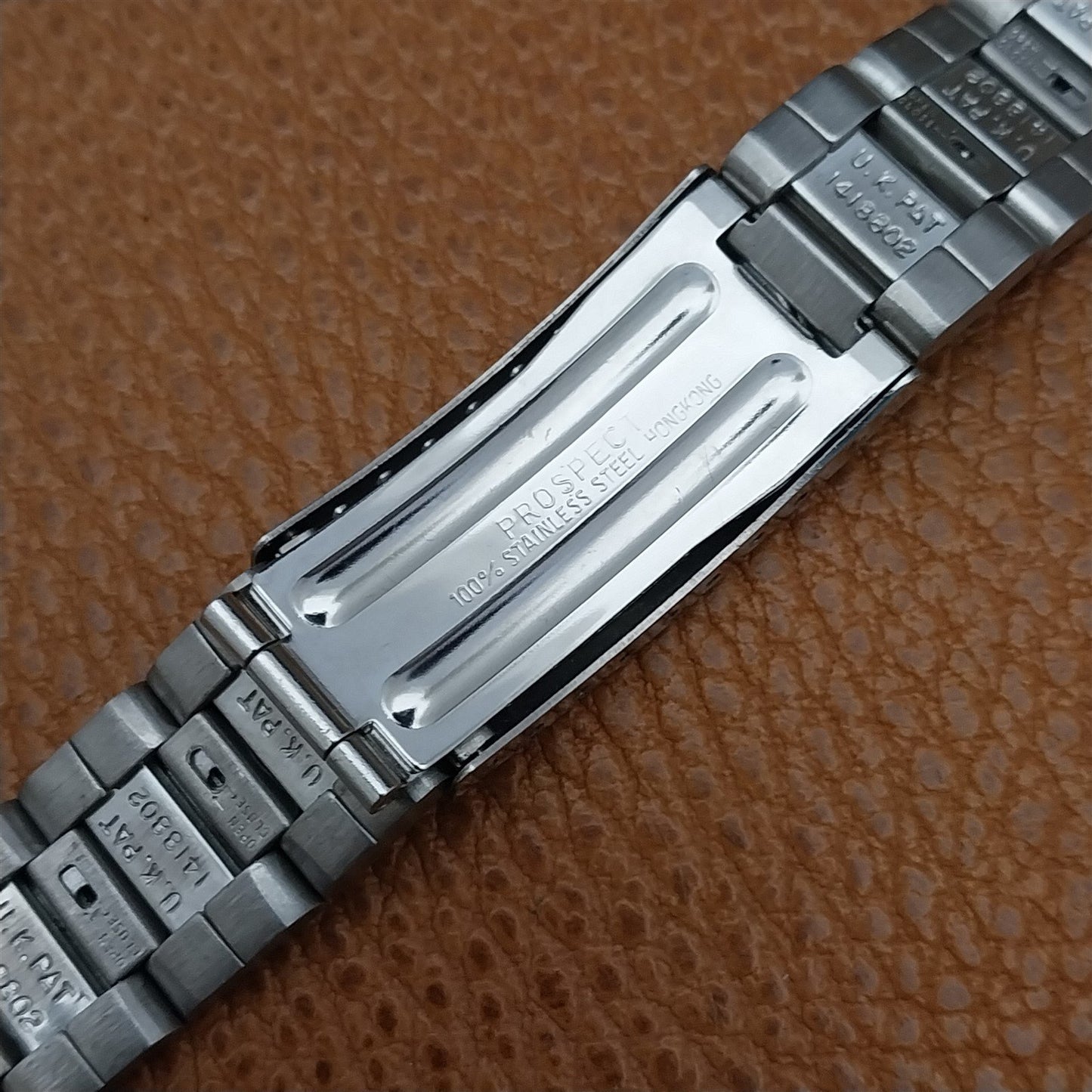 Microsonic LED 19mm Stainless Steel nos Prospect Unused 1970s Vintage Watch Band