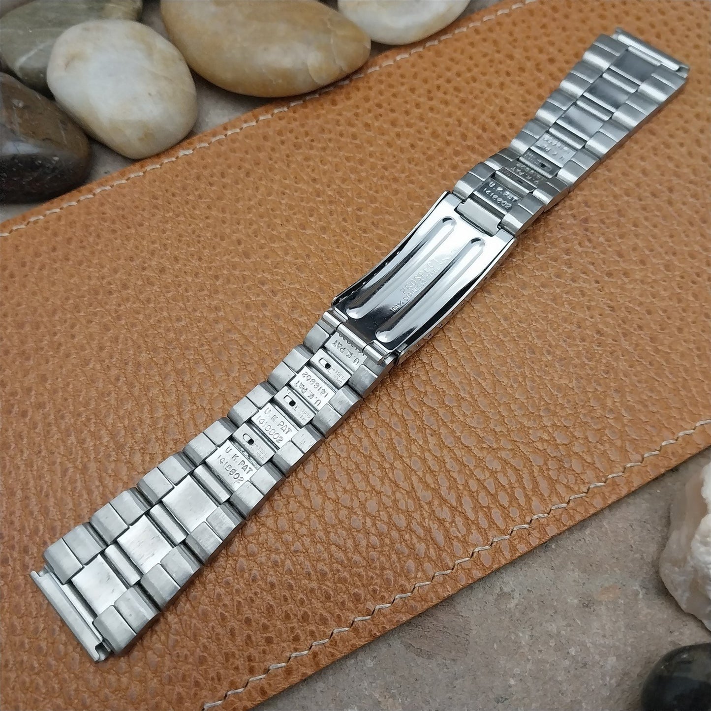 Microsonic LED 19mm Stainless Steel nos Prospect Unused 1970s Vintage Watch Band