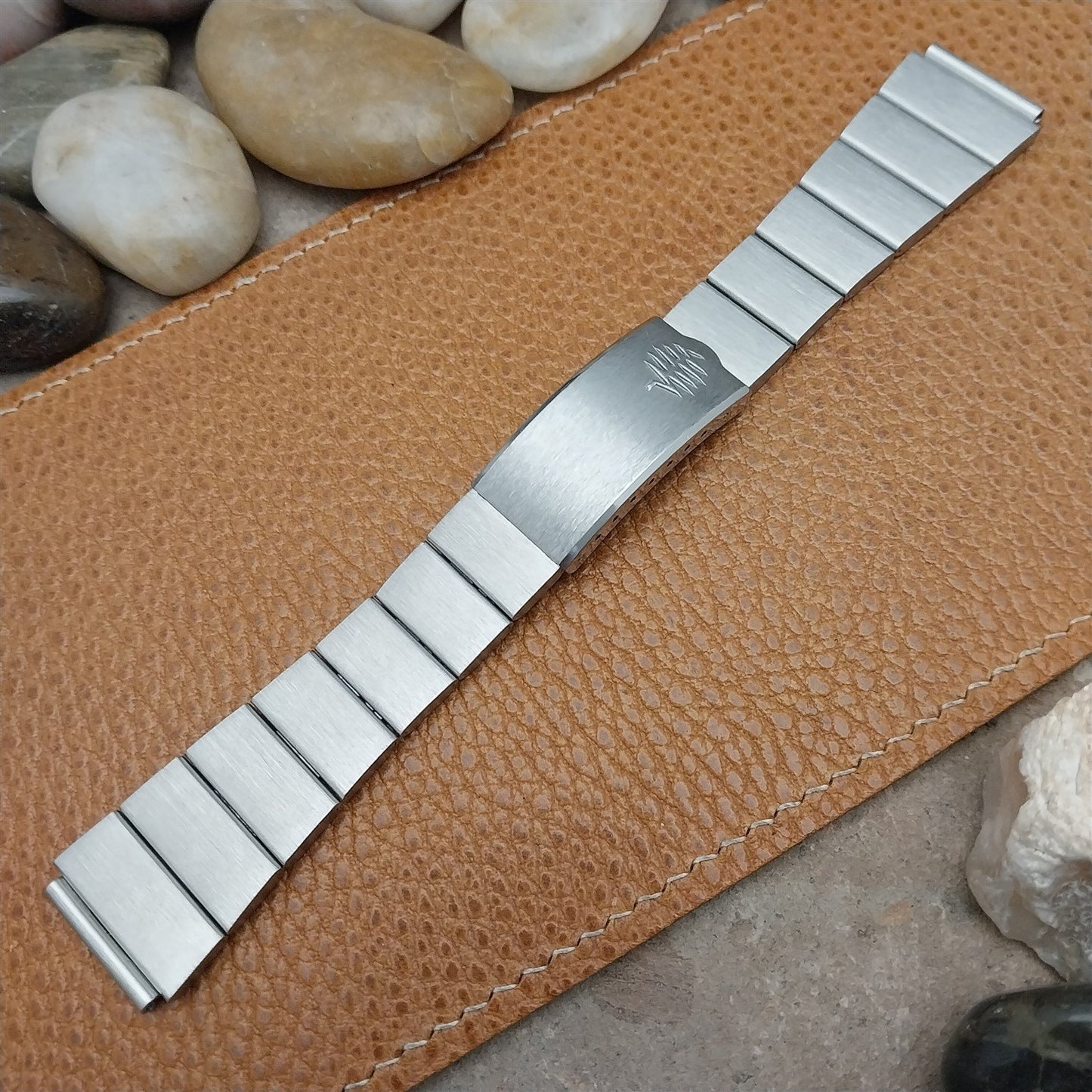 Microsonic LED 19mm Stainless Steel nos Prospect Unused 1970s Vintage Watch Band