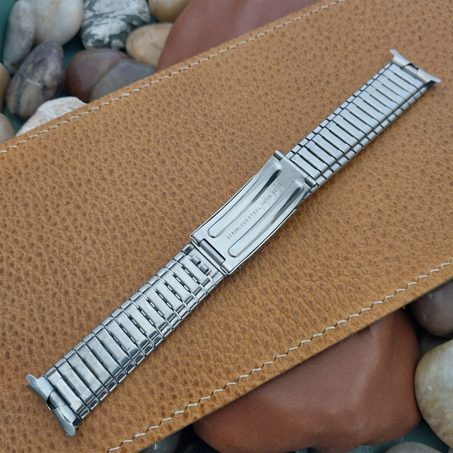 17.2mm 11/16 Stainless Steel 1970s Old-Stock nos Vintage Watch Band