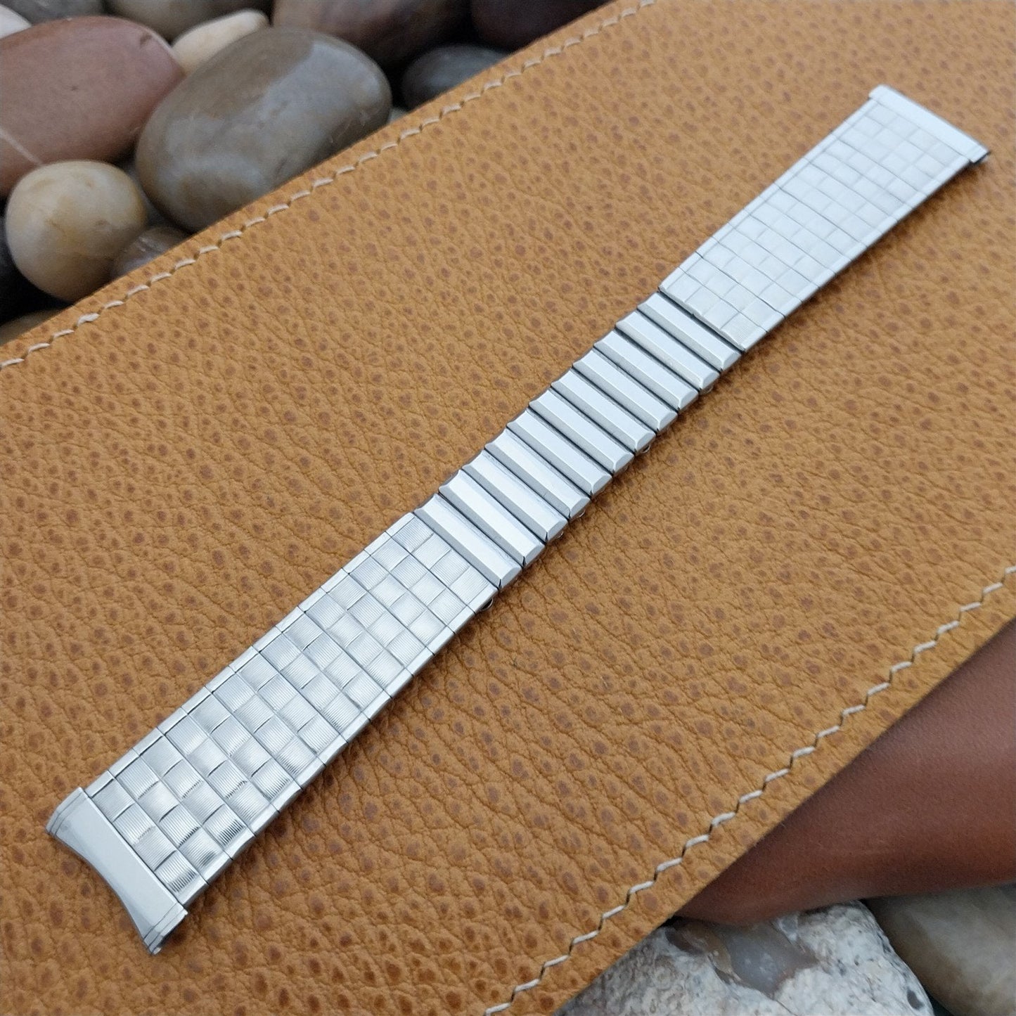 17.2mm 11/16" 1960s Stainless Steel Kestenmade USA Vintage Watch Band nos