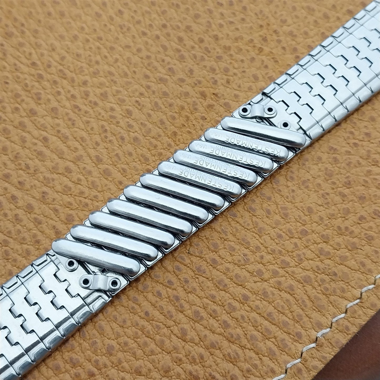 17.2mm 11/16" 1960s Stainless Steel Kestenmade USA Vintage Watch Band nos