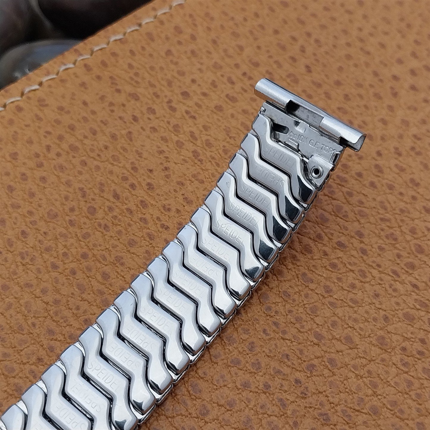 16mm 18mm 1950s USA New Old Stock White Gold-Filled Vintage Watch Band nos