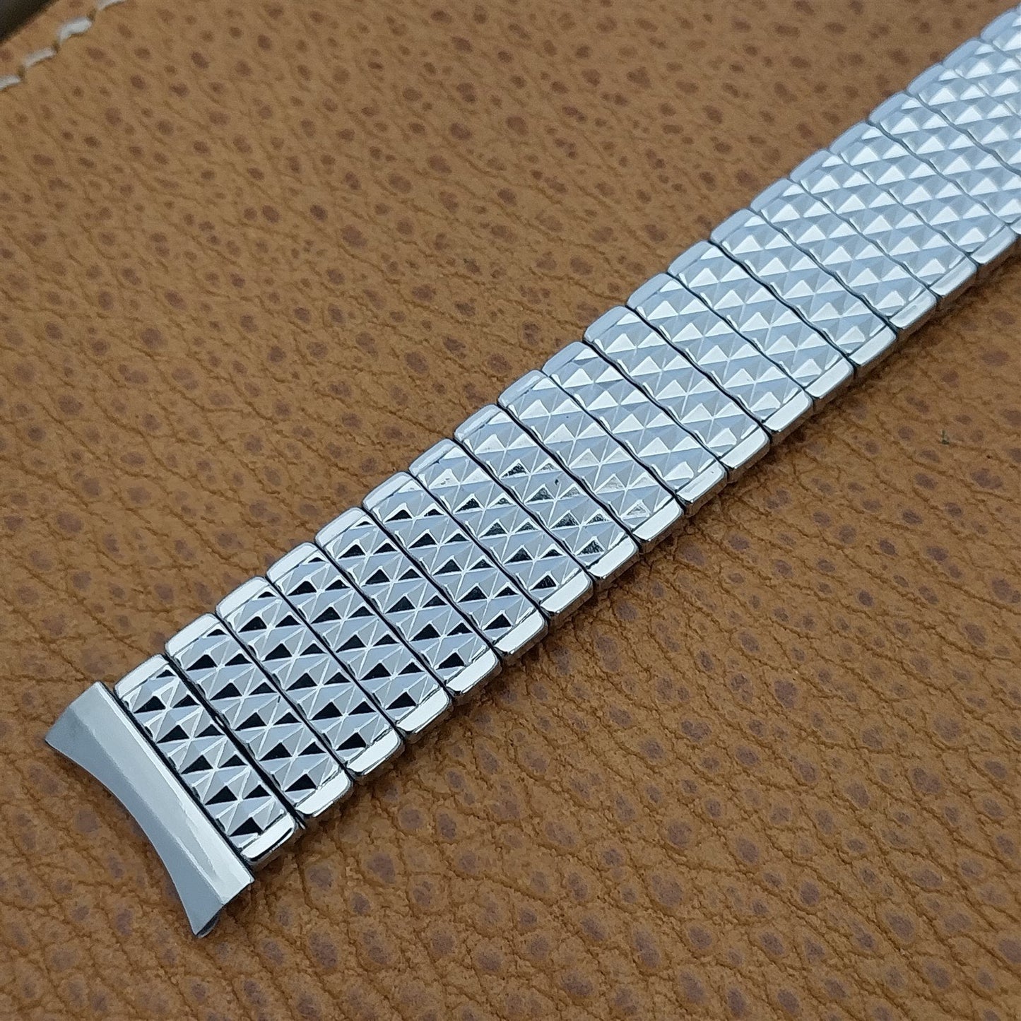 17.2mm 11/16" 1960s Stainless Steel Expansion Vintage Watch Band Baldwin USA