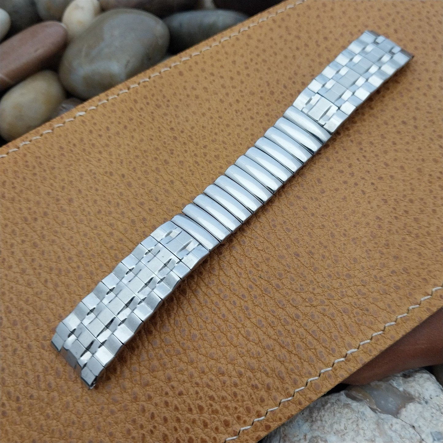 5/8" 16mm 1960s Stainless Steel Expansion 1960s 1970s Vintage Watch Band