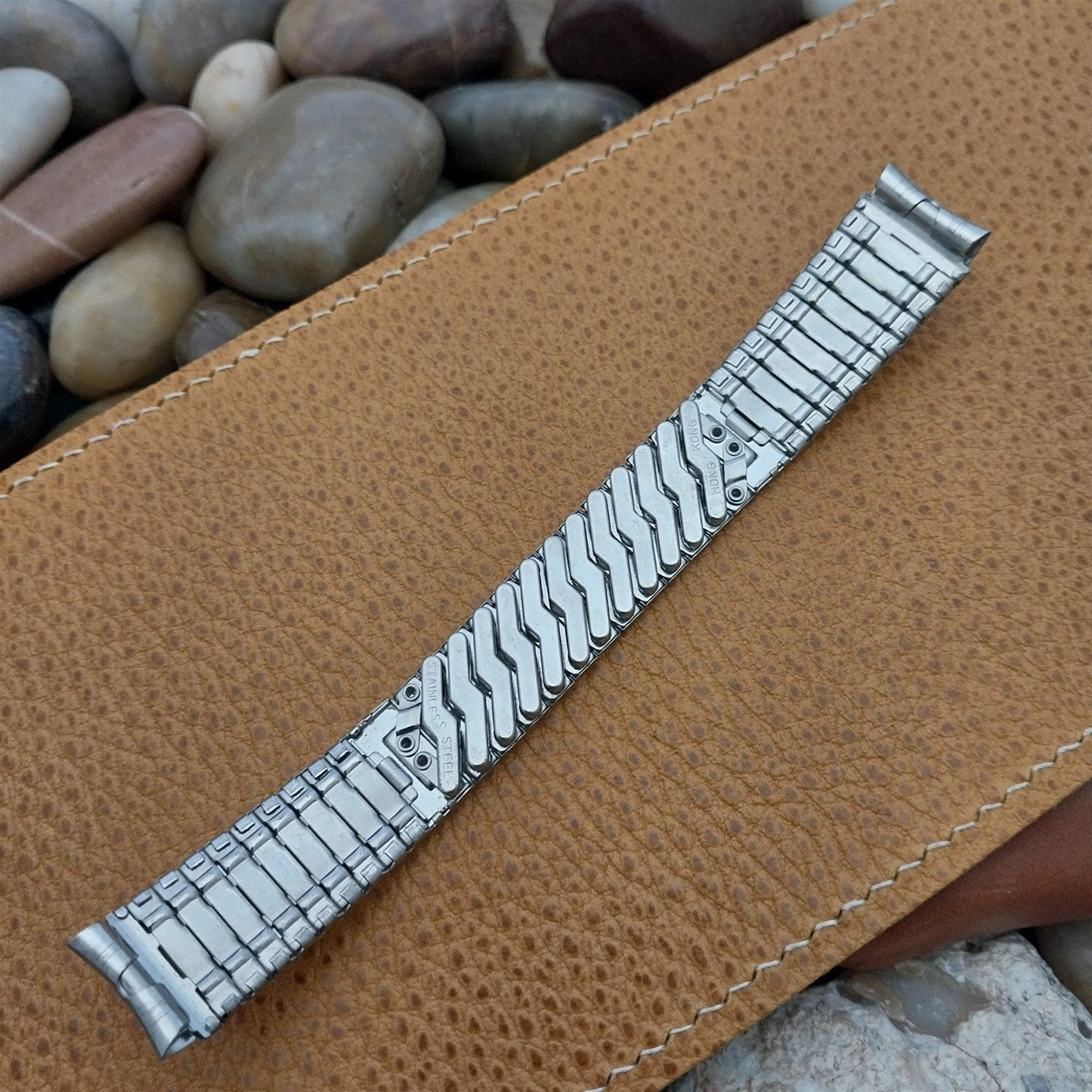 5/8" 16mm 1960s Stainless Steel Expansion 1960s 1970s Vintage Watch Band