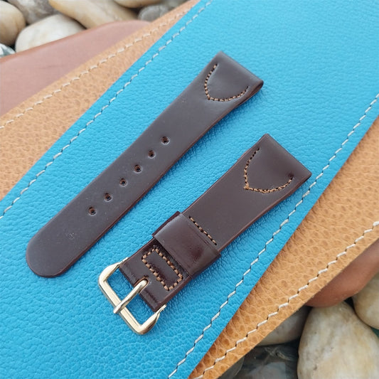 Short 3/4" Gemex Shell Cordovan nos Unused 1950s Vintage Watch Band