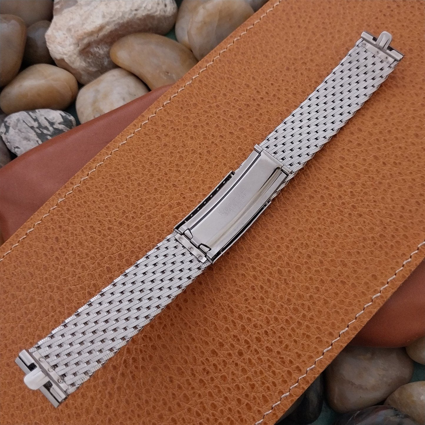 17.2mm Thick Stainless Steel Mesh Kreisler USA 1960s nos Vintage Watch Band