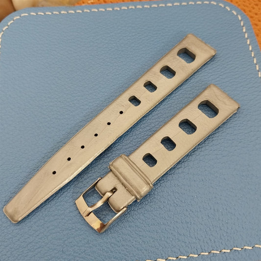 16mm Skin Diver Silver Grey Dive Watch Strap nos Unused 1970s Vintage Watch Band