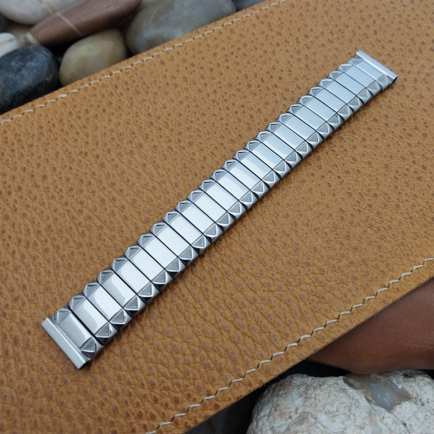 16mm 5/8 Foster USA Short Stainless Steel Expansion 1950s nos Vintage Watch Band