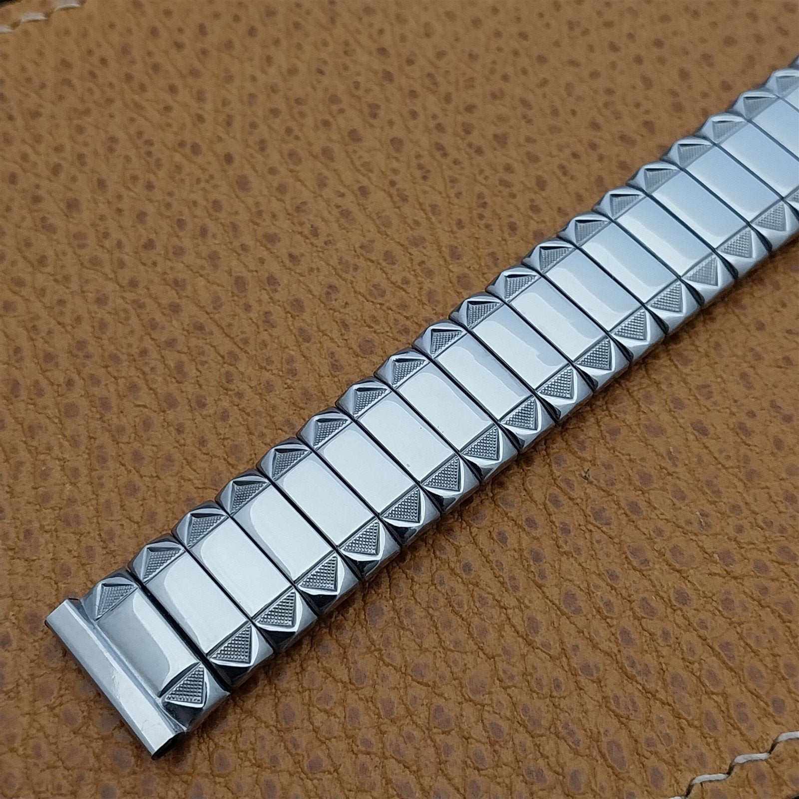 16mm 5/8 Foster USA Short Stainless Steel Expansion 1950s nos Vintage Watch Band