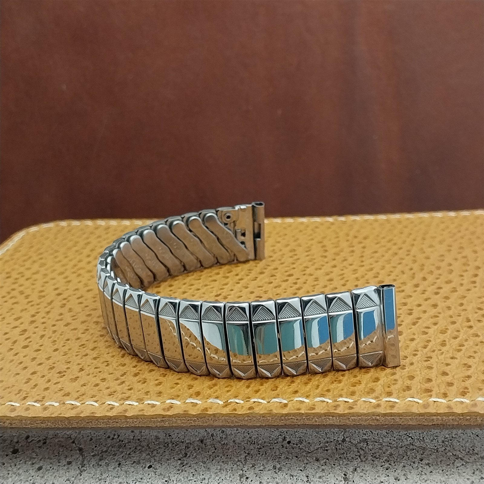 16mm 5/8 Foster USA Short Stainless Steel Expansion 1950s nos Vintage Watch Band