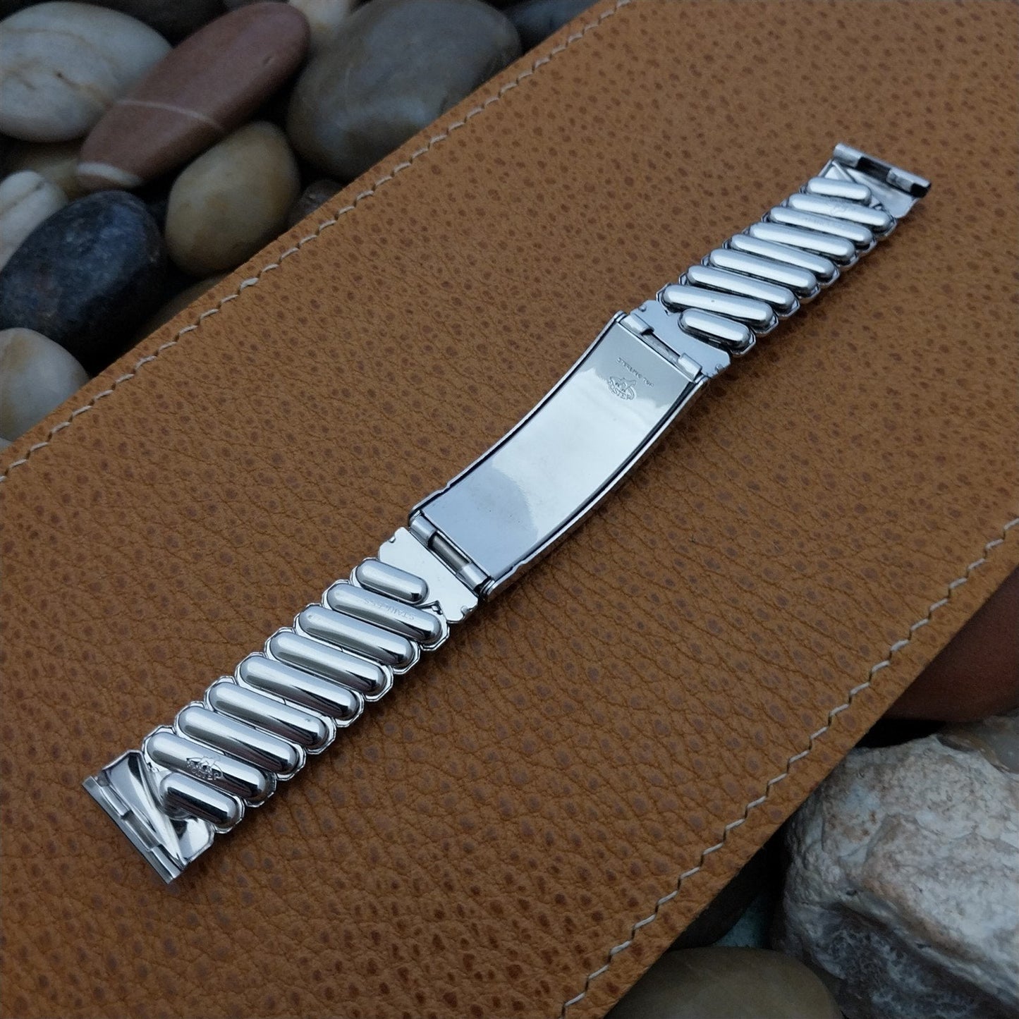 Vintage 5/8" Foster Sterling Silver Photo Compartment Classic 1950s Watch Band