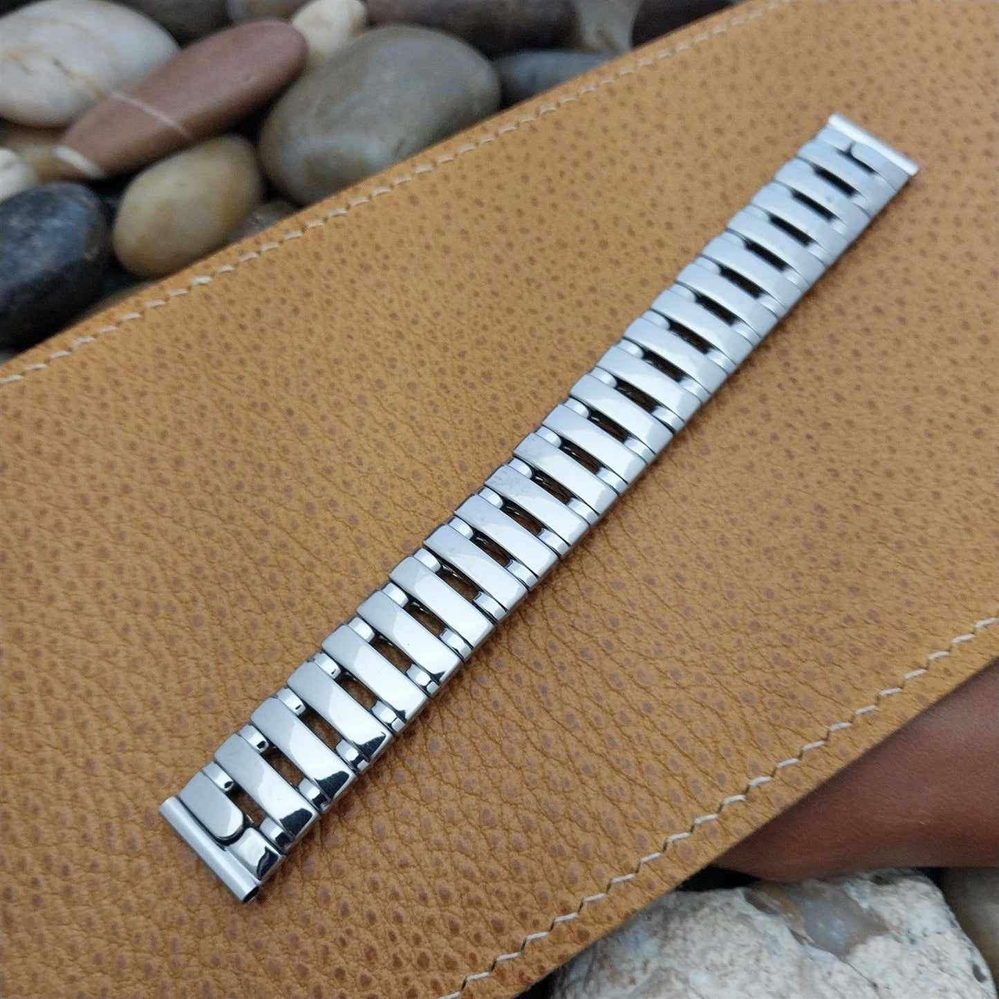 5/8" Vintage Foster 1950s Classic Stainless Steel Expansion Unused Watch Band