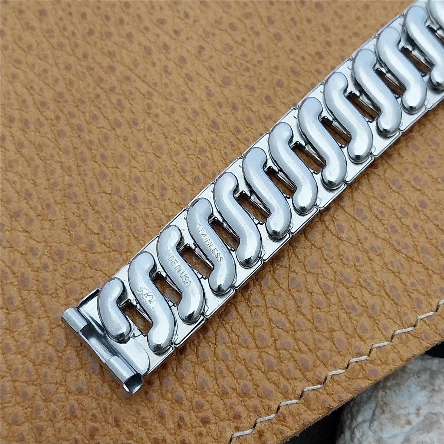 5/8" Vintage Foster 1950s Classic Stainless Steel Expansion Unused Watch Band