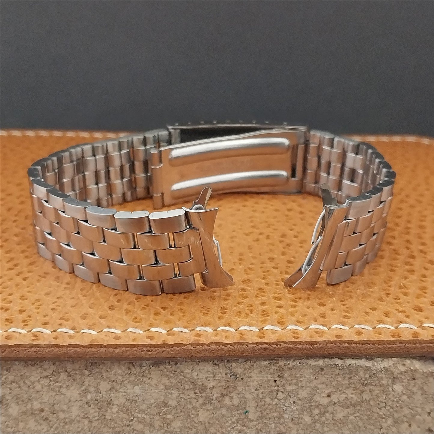17.2mm 11/16" Stainless Steel Deployment 1960s Unused nos Vintage Watch Band