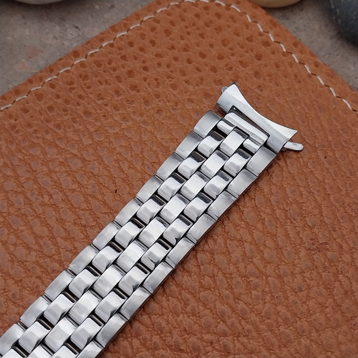 17.2mm 11/16" Stainless Steel Deployment 1960s Unused nos Vintage Watch Band