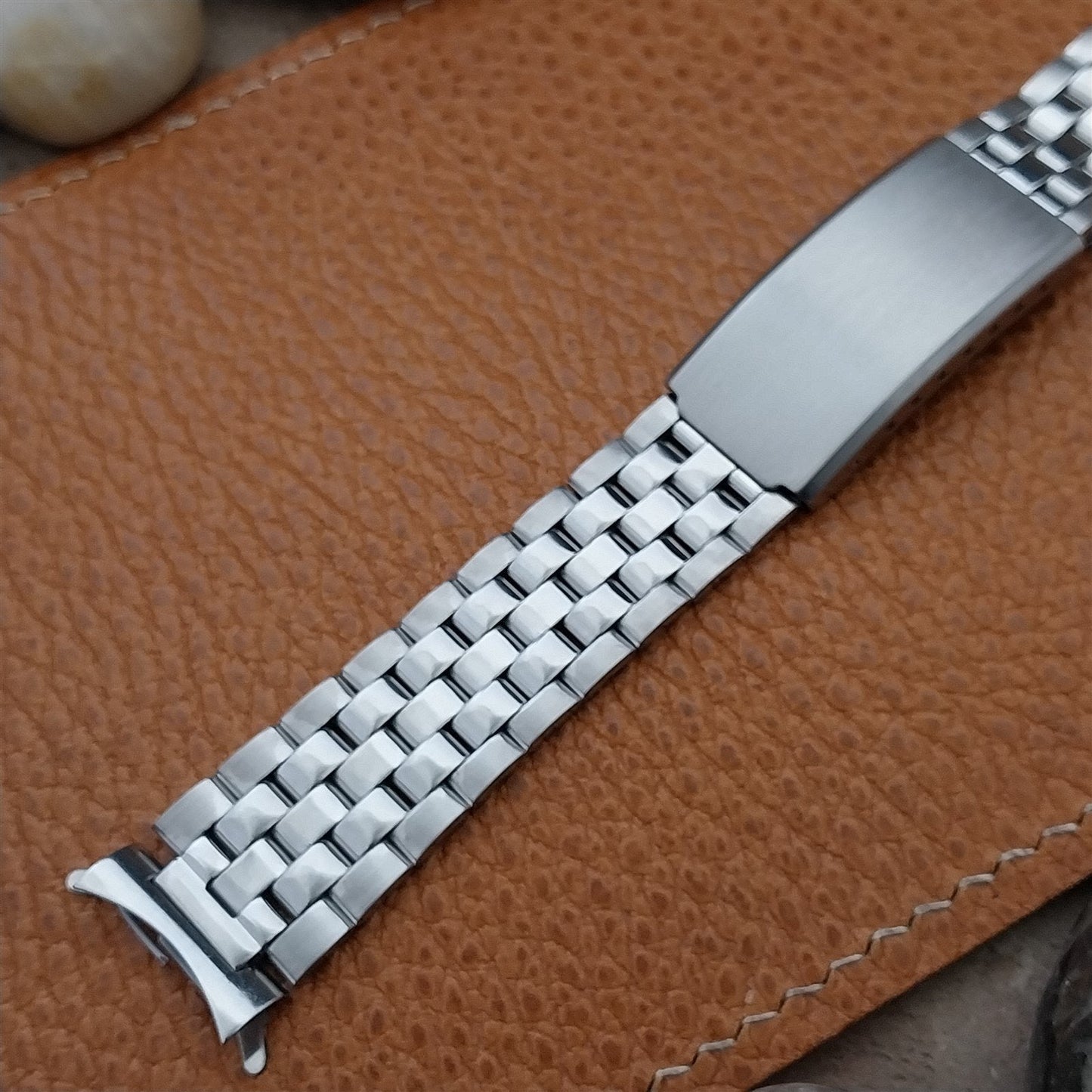 17.2mm 11/16" Stainless Steel Deployment 1960s Unused nos Vintage Watch Band