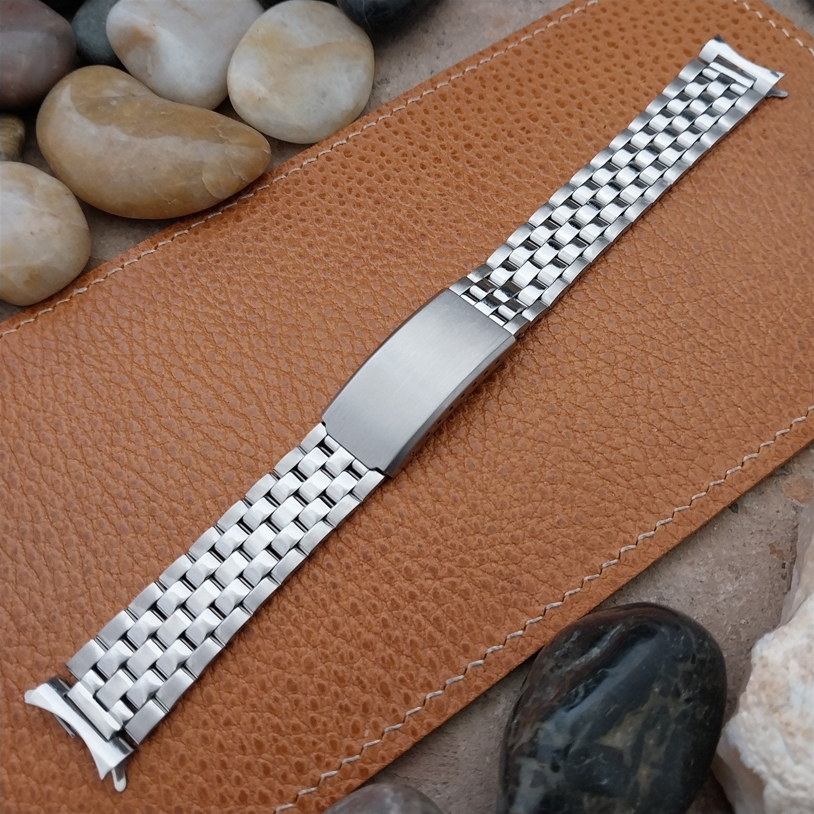 17.2mm 11/16" Stainless Steel Deployment 1960s Unused nos Vintage Watch Band