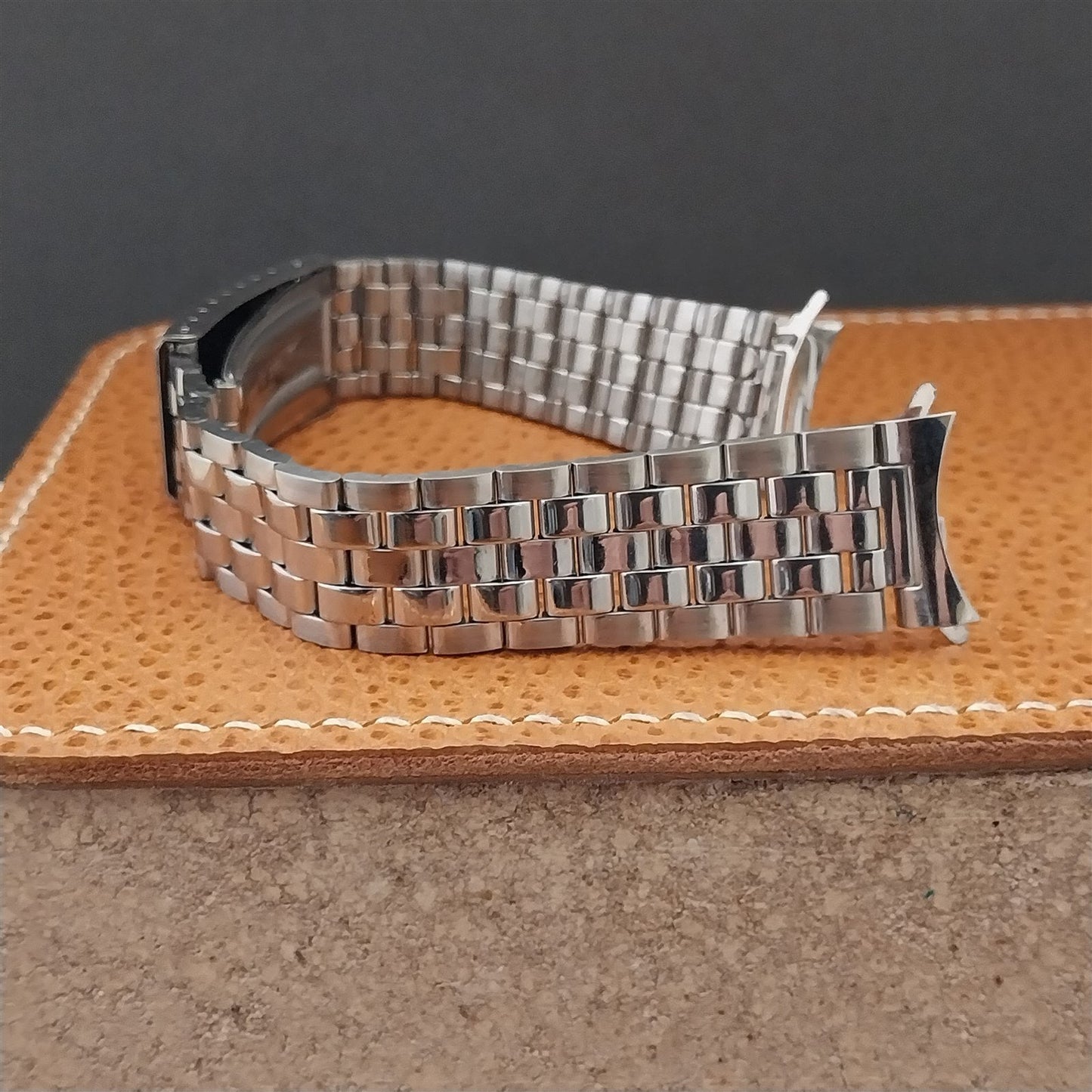 17.2mm 11/16" Stainless Steel Deployment 1960s Unused nos Vintage Watch Band