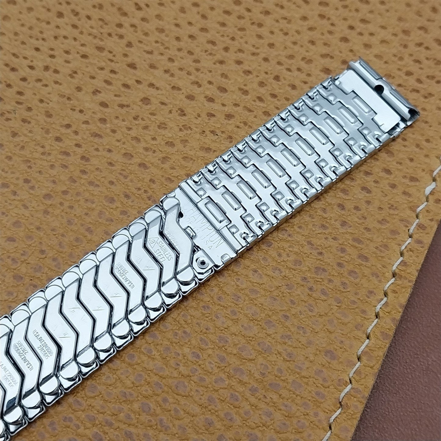 1950s Vintage Long Stainless Steel JB Champion 5/8" Unused Classic Watch Band