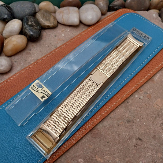 Vintage 22mm 20mm Gold-Tone NSA Kreisler Unused Old-Stock Classic Watch Band