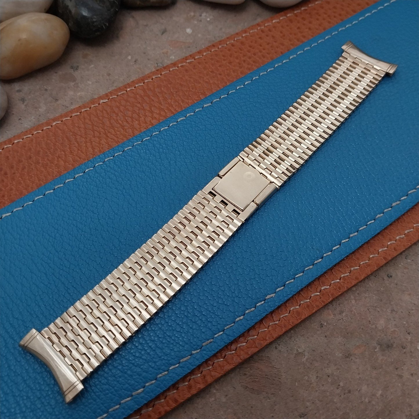 Vintage 22mm 20mm Gold-Tone NSA Kreisler Unused Old-Stock Classic Watch Band