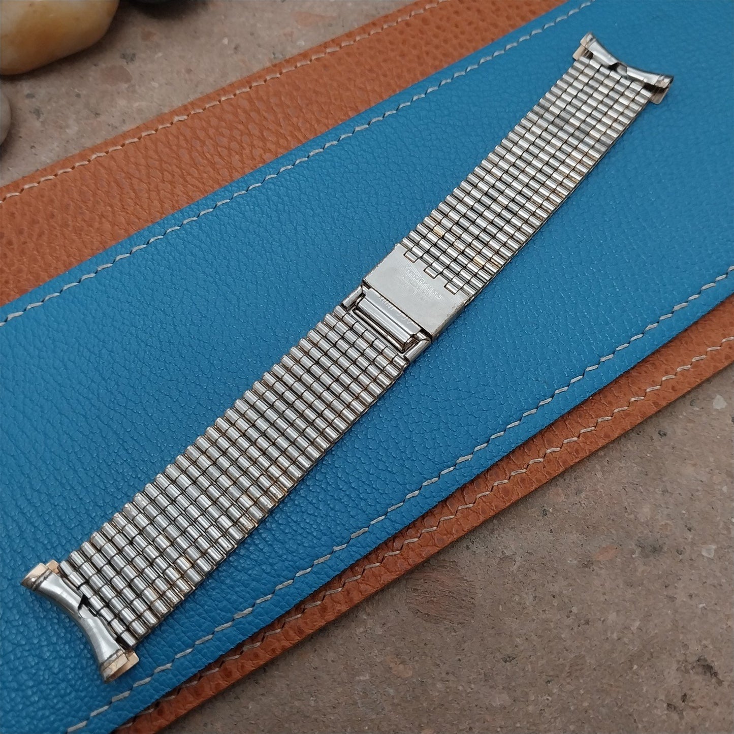 Vintage 22mm 20mm Gold-Tone NSA Kreisler Unused Old-Stock Classic Watch Band