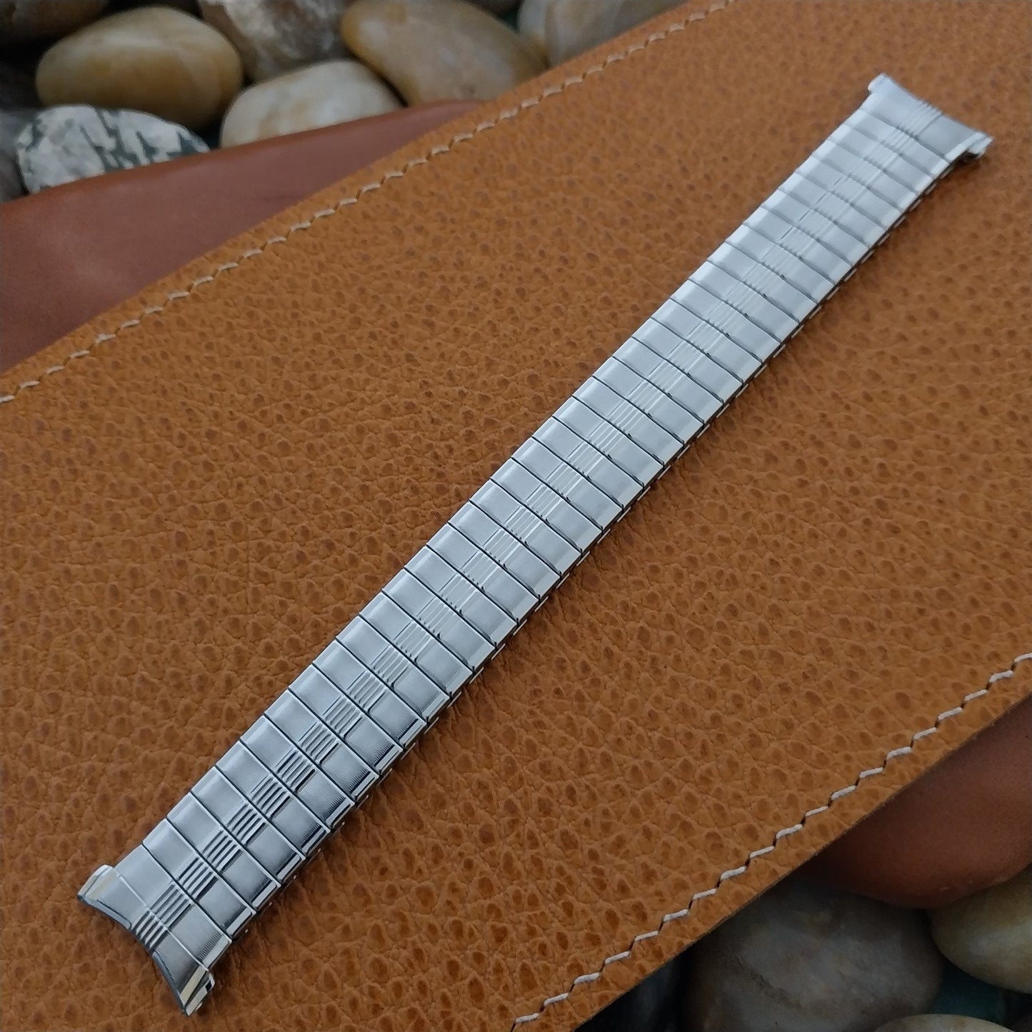 1968 Speidel Thunderbird Stainless Steel 19mm 18mm nos 1960s Vintage Watch Band